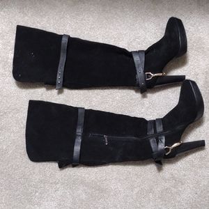 Size 11 Two Lips Suede over-the-knee boots